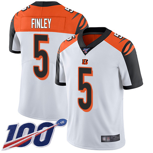 Cincinnati Bengals Limited White Men Ryan Finley Road Jersey NFL Footballl #5 100th Season Vapor Untouchable->cincinnati bengals->NFL Jersey